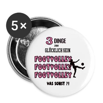 Footvolley What Else Game Footvolleyer Player - Buttons large 2.2''/56 mm (5-pack) - white - Front