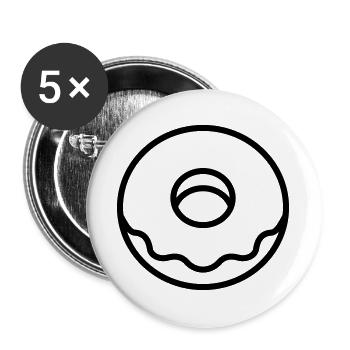 Doughnut - Buttons large 2.2''/56 mm (5-pack) - white - Front