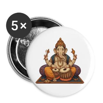 Ganesha Tabla - Buttons large 2.2''/56 mm (5-pack) - white - Front