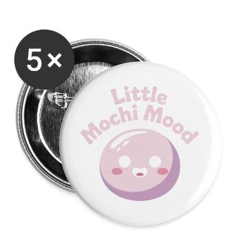 Little Mochi Mood - Buttons groß 56 mm (5er Pack) - Weiß - Vorne