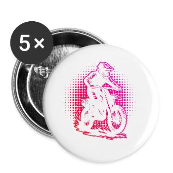 Direct Motocross Statement - Buttons large 2.2''/56 mm (5-pack) - white - Front