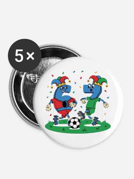 67 Six Seven Kostümkarneval Fußball Italien Meme - Buttons groß 56 mm (5er Pack) - Weiß