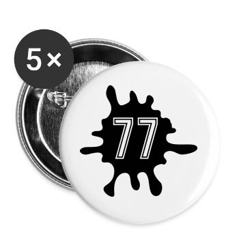 Blobs 77 Number - Buttons large 2.2''/56 mm (5-pack) - white - Front