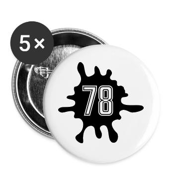 Blobs 78 Number - Buttons large 2.2''/56 mm (5-pack) - white - Front