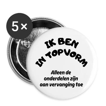For all the elderly who are in almost top shape # - Buttons large 2.2''/56 mm (5-pack) - white - Front