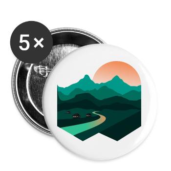 Mountain Song | Unique Edition - Buttons large 2.2''/56 mm (5-pack) - white - Front