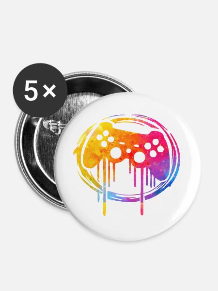 Gaming player - Buttons groß 56 mm (5er Pack) - Weiß