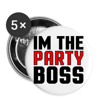 Ich bin der Party Chef - Buttons large 2.2''/56 mm (5-pack) - white - Front