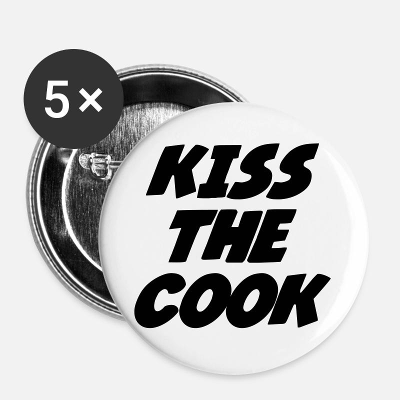 Kisses the Cook - Kitchen - Buttons large 2.2''/56 mm (5-pack) - white
