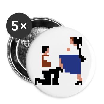 Šij, luby šewco šij... - Buttons large 2.2''/56 mm (5-pack) - white - Front