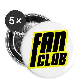 Fan Club - Lot de 5 grands badges (56 mm) - blanc - Devant