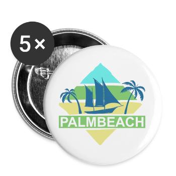 Palm Beach Summer Style Vacation Shirt - Buttons large 2.2''/56 mm (5-pack) - white - Front