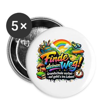 Find Your Way – Primary School - Buttons large 2.2''/56 mm (5-pack) - white - Front