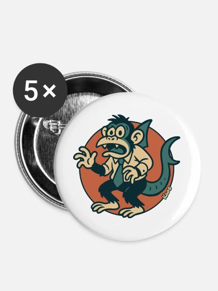 Corporate Monkey - Buttons groß 56 mm (5er Pack) - Weiß