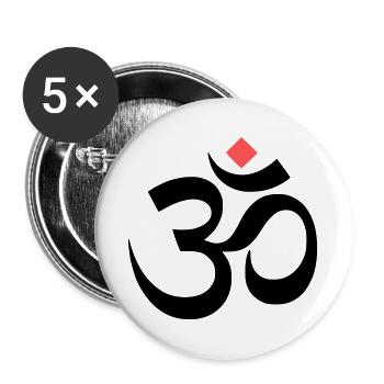 om sign yoga meditation - Buttons large 2.2''/56 mm (5-pack) - white - Front