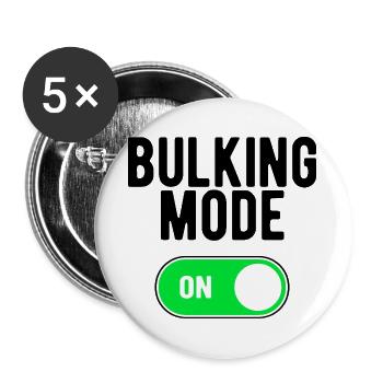 Mode Bulking sur Fun Gym Fitness - Lot de 5 grands badges (56 mm) - blanc - Devant