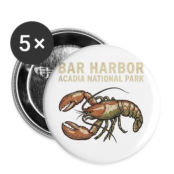 Bar Harbor, Acadia-Nationalpark – Besuchen Sie Aca - Buttons groß 56 mm (5er Pack) - Weiß - Vorne