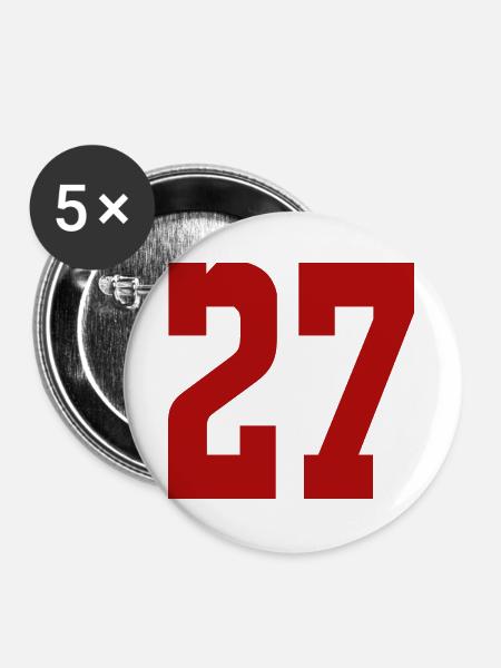 27 - Buttons groß 56 mm (5er Pack) - Weiß