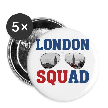 Équipe de Londres 2026 - Lot de 5 grands badges (56 mm) - blanc - Devant