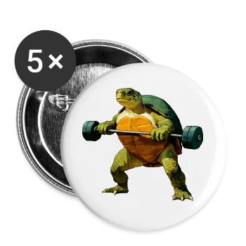 Turtle Trainer - Buttons large 2.2''/56 mm (5-pack) - white - Front