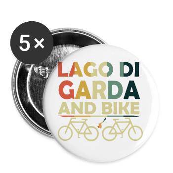 Gardasse and bike - Buttons large 2.2''/56 mm (5-pack) - white - Front