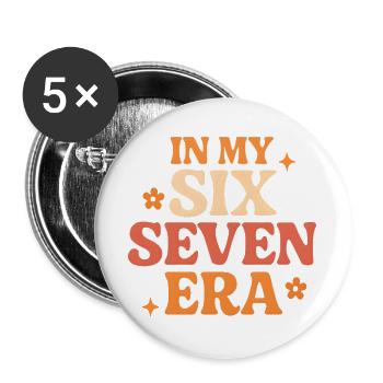 Dans mon mème d’humour italien de la pourriture cervementale de l’ère 67 des Six Sept - Lot de 5 grands badges (56 mm) - blanc - Devant