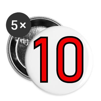 10. 10 YEARS. 10th ANNIVERSARY. 10 YEAR ANNIVERSARY. - Buttons large 2.2''/56 mm (5-pack) - white - Front