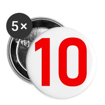 10. 10 YEARS. 10th ANNIVERSARY. 10 YEAR ANNIVERSARY. - Buttons large 2.2''/56 mm (5-pack) - white - Front