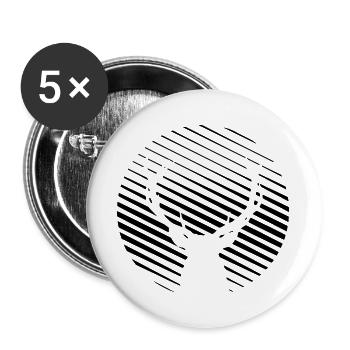 CERF - Lot de 5 grands badges (56 mm) - blanc - Devant