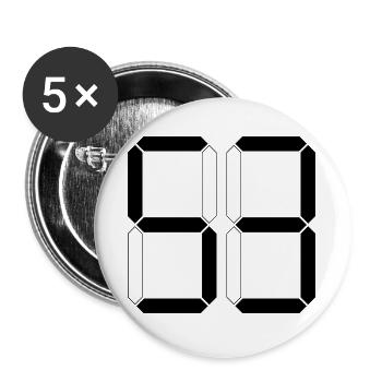 NUMÉRO 53 Cinquante-trois Cadeaux Numériques - Lot de 5 grands badges (56 mm) - blanc - Devant