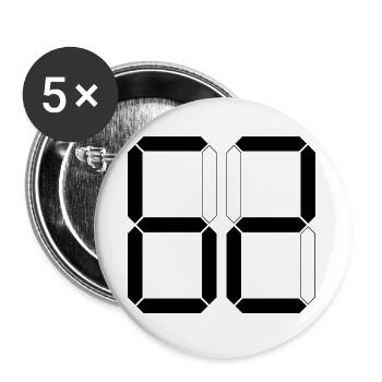 NUMÉRO 62 Soixante-deux Cadeaux Numériques - Lot de 5 grands badges (56 mm) - blanc - Devant