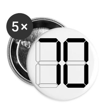 NUMBER 70 Seventy Gift Digital - Buttons large 2.2''/56 mm (5-pack) - white - Front