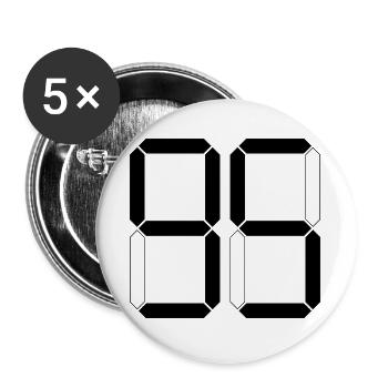NUMÉRO 95 Quatre-vingt-quinze cadeaux numériques - Lot de 5 grands badges (56 mm) - blanc - Devant