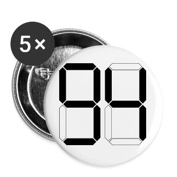 NUMBER 94 Ninety-Four Gift Digital - Buttons large 2.2''/56 mm (5-pack) - white - Front