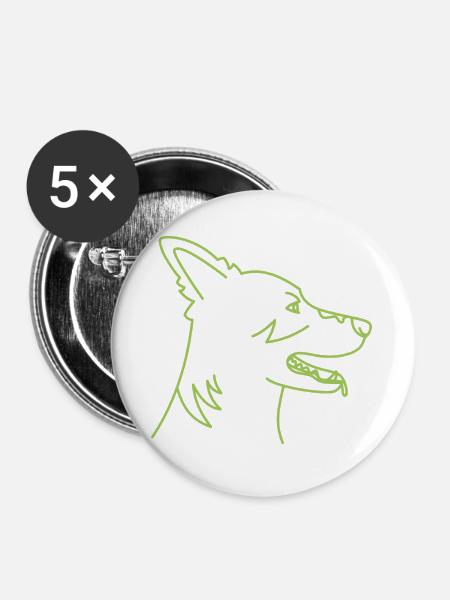 AmarokGeist - Buttons groß 56 mm (5er Pack) - Weiß