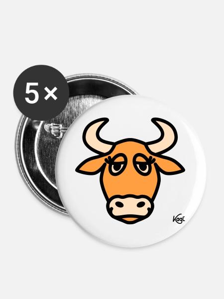Taurus Large - Buttons large 2.2''/56 mm (5-pack) - white