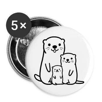 otter - Buttons large 2.2''/56 mm (5-pack) - white - Front