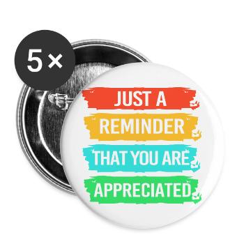 Employee of the Week Employee of the Month - Buttons large 2.2''/56 mm (5-pack) - white - Front