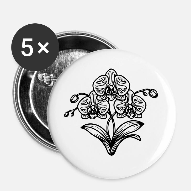 Orchid - Buttons large 2.2''/56 mm (5-pack) - white