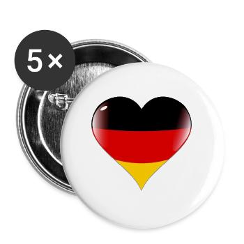 GERMANY GERMANY EUROPE GERMAN SPORT FAN - Buttons large 2.2''/56 mm (5-pack) - white - Front