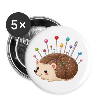 Hedgehog pincushion for seamstresses - Buttons large 2.2''/56 mm (5-pack) - white - Front