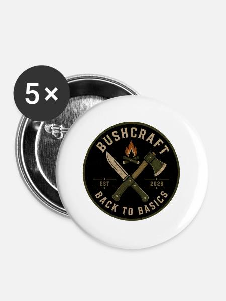 Outside is Home Outdoor - Buttons groß 56 mm (5er Pack) - Weiß
