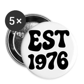 Born in 1976 - Buttons large 2.2''/56 mm (5-pack) - white - Front