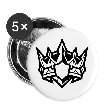 Crown Symbol - Buttons large 2.2''/56 mm (5-pack) - white - Front