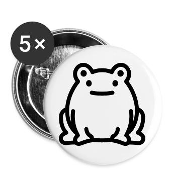 frog - Buttons large 2.2''/56 mm (5-pack) - white - Front