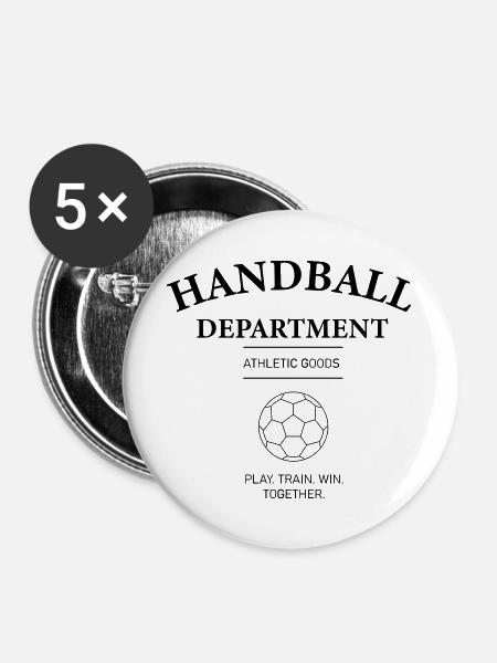 Handball Department - Buttons groß 56 mm (5er Pack) - Weiß