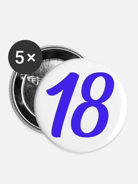 18- - Buttons groß 56 mm (5er Pack) - Weiß