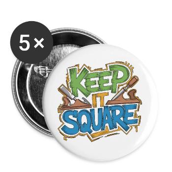 Cabinet Maker Keep It Square Furniture Maker - Buttons large 2.2''/56 mm (5-pack) - white - Front