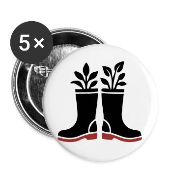 Rubber Boots Plants Icon - Buttons large 2.2''/56 mm (5-pack) - white - Front