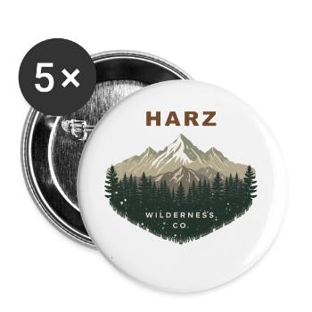Harz Wilderness Co. | Vintage Mountain - Buttons large 2.2''/56 mm (5-pack) - white - Front